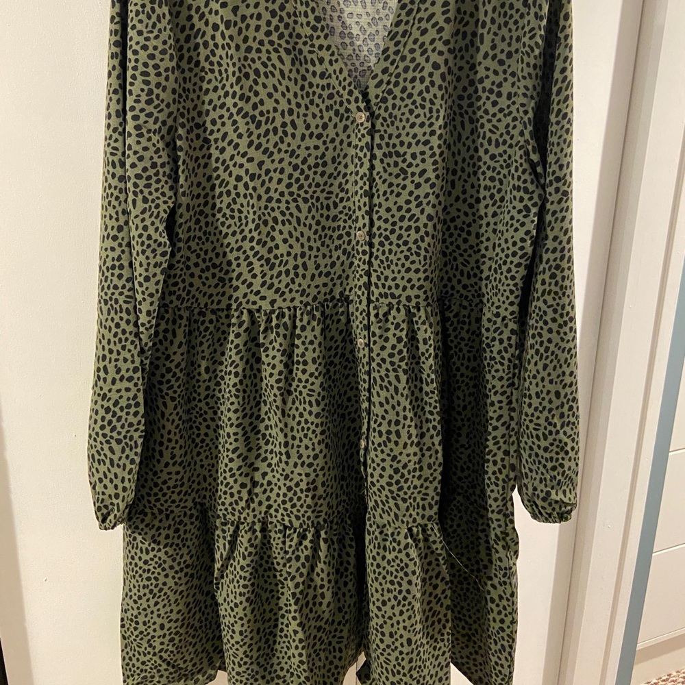 Women's Nine West Tiered Mini Shirt Dress